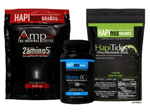 Hapinss Gut Health Triad Bundle with Amped Coffee